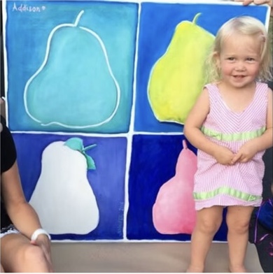 Colorful mural for a child's room