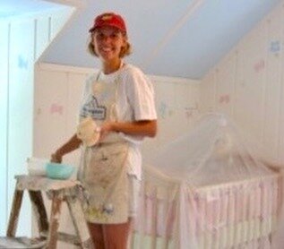 Jennifer painting a child’s room